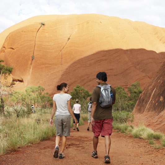 hiking at Ayers Rock