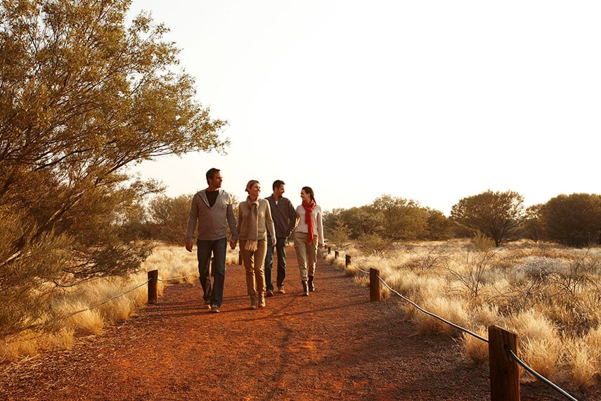 hiking in the outback