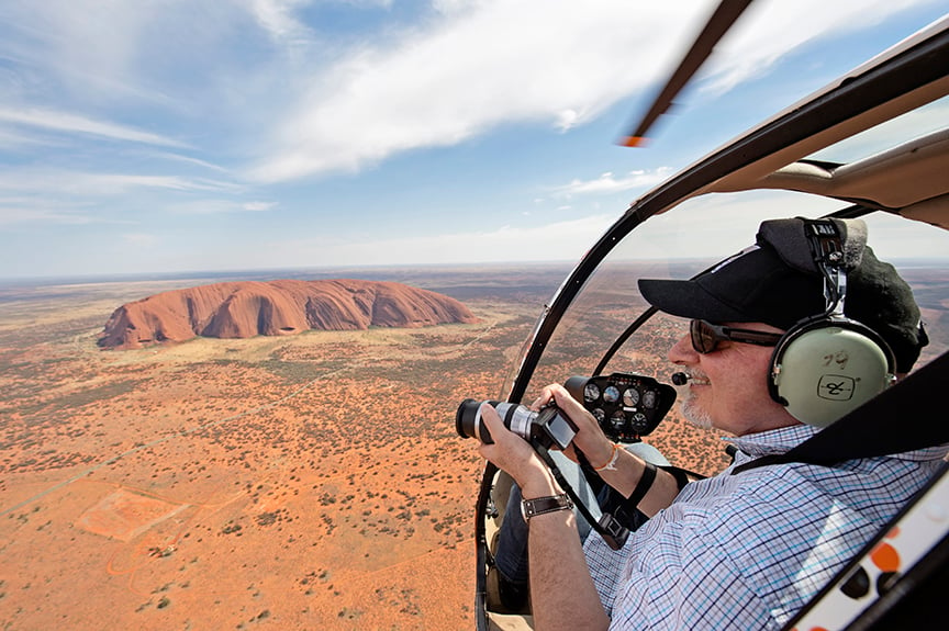 Uluru from a helicopter