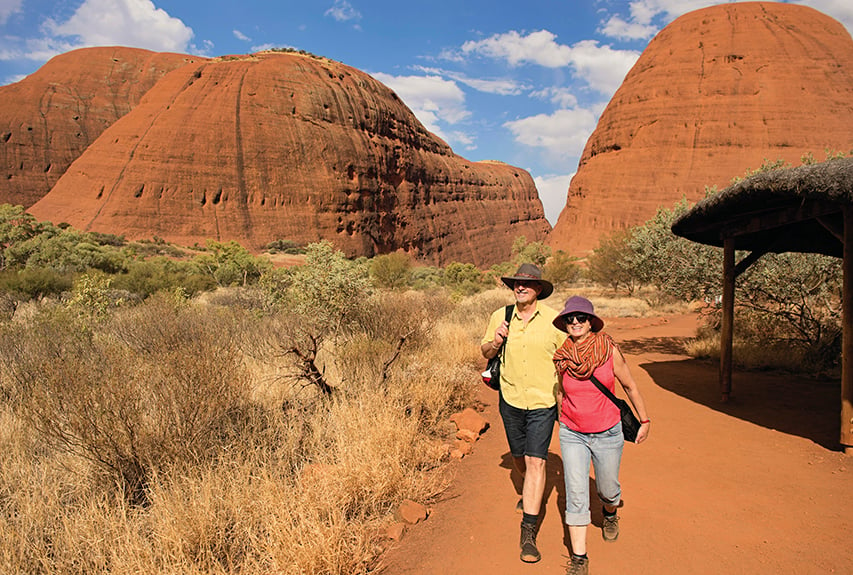 hiking in the outback