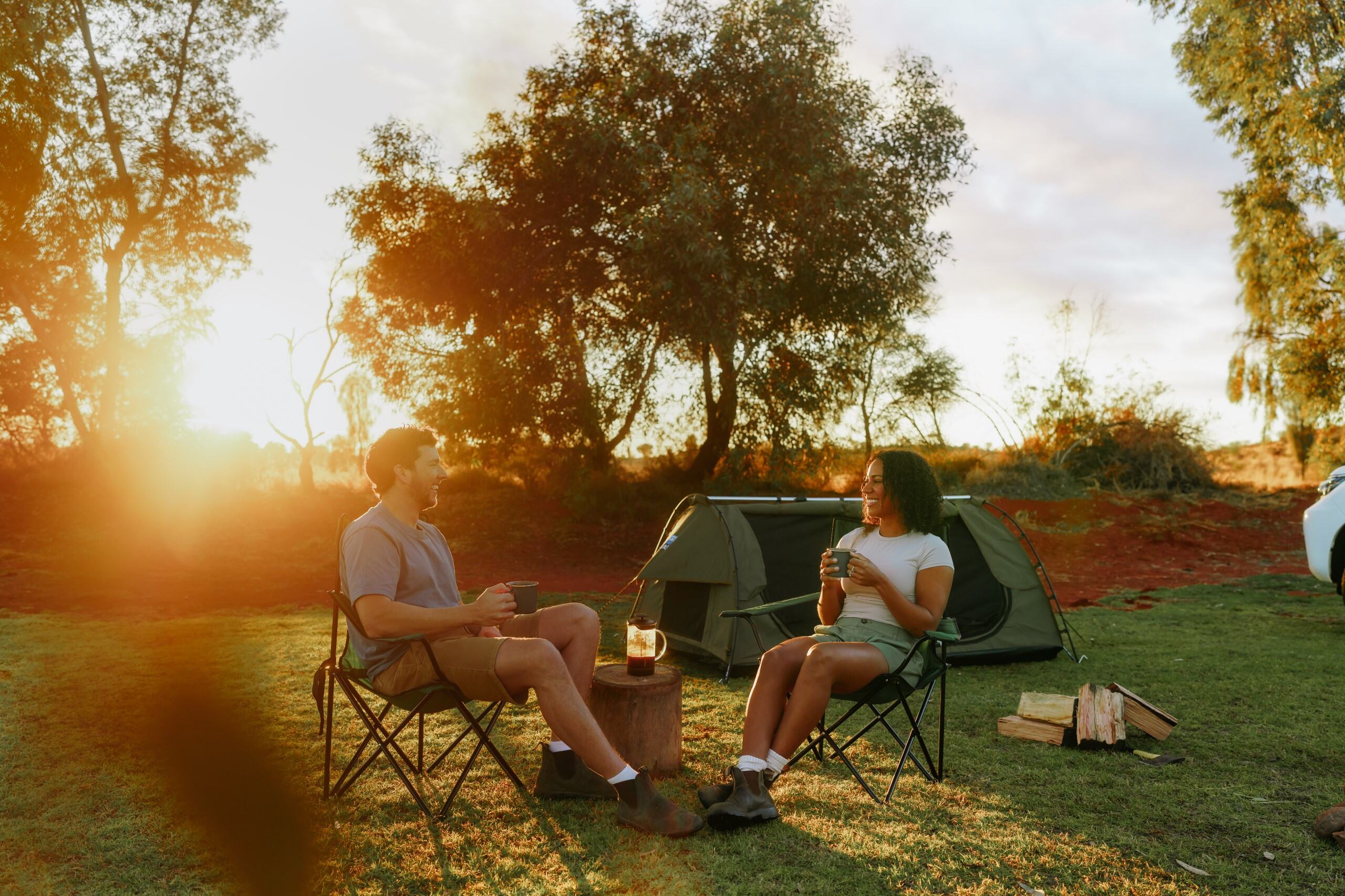 Campers at Ayers Rock Campground